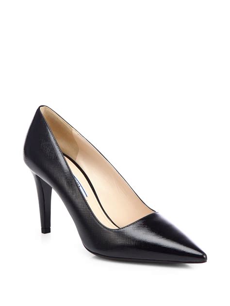 black patent leather pumps prada toe booties|Prada Patent Leather Pumps .